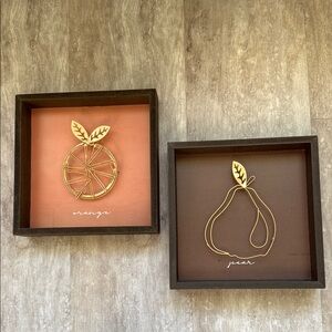 Hobby Lobby wood framed metal art